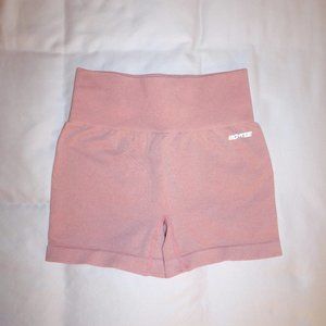 pastel pink bo+tee bike shorts high waisted